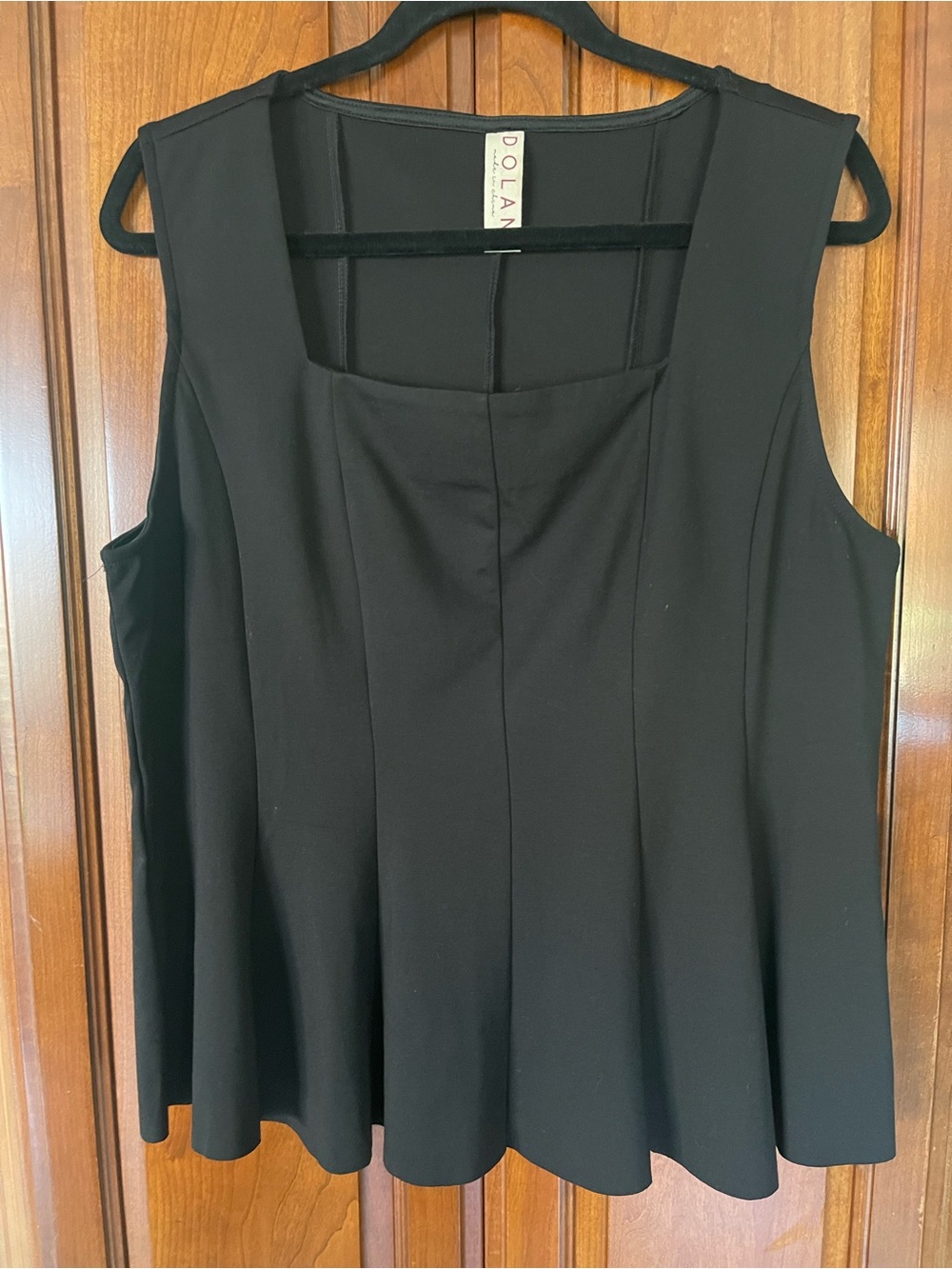 dolan Anthropology Black Square Neck Flared Tank